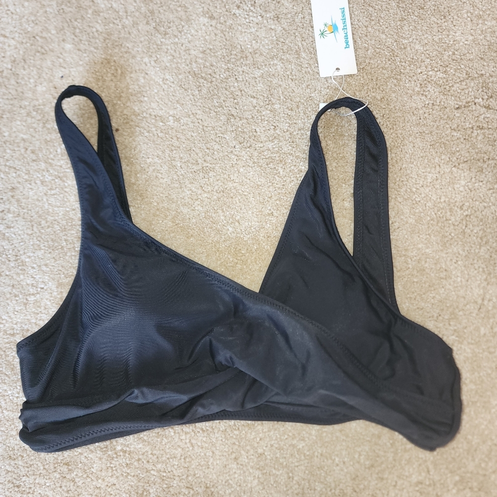 Beachsissi black adjustable bikini top‎